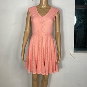 Small Bar III Coral Eyelet Dress